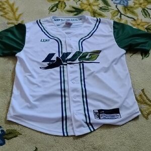 Men's White Vintage Medium LUG Sport Jersey Style Button Down Shirt